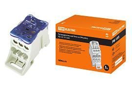 Блок распределительный на DIN рейку РБ-125 1П 125А (1*35+1*16/6*16) SQ0823-0002 TDM от поставщика КабельСпецСтрой