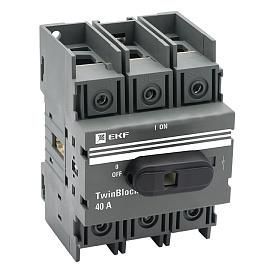 Рубильник 40A 3P c рукояткой управления для прямой установки TwinBlock tb-40-3p-f EKF от поставщика КабельСпецСтрой Рубильник 40A 3P c рукояткой управления для прямой установки TwinBlock tb-40-3p-f EKF от поставщика КабельСпецСтрой