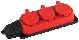 Колодка каучуковая с заземлением 3 гнезда красная 16A K-3e-RED-IP44 Б0044552 ЭРА от поставщика КабельСпецСтрой Колодка каучуковая с заземлением 3 гнезда красная 16A K-3e-RED-IP44 Б0044552 ЭРА от поставщика КабельСпецСтрой