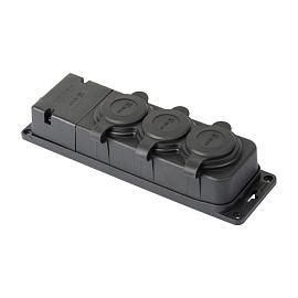 Колодка кабельная трехместная с защитными крышками каучуковая 230В 2P+PE 16A IP44 RPS-015-16-230-44-r EKF PRO от поставщика КабельСпецСтрой Колодка кабельная трехместная с защитными крышками каучуковая 230В 2P+PE 16A IP44 RPS-015-16-230-44-r EKF PRO от поставщика КабельСпецСтрой