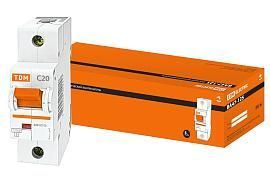 Выключатель автоматический 20А 1П однополюсный характеристика C 15кА ВА47-125 SQ0208-0051 TDM от поставщика КабельСпецСтрой