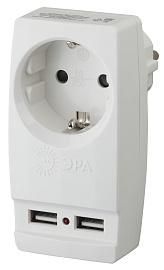 Адаптер «Polynom» 1 гнездо 220V + 2xUSB 2100mA, c заземлением (белый) SP-1e-USB-W, Б0026332 ЭРА от поставщика КабельСпецСтрой Адаптер «Polynom» 1 гнездо 220V + 2xUSB 2100mA, c заземлением (белый) SP-1e-USB-W, Б0026332 ЭРА от поставщика КабельСпецСтрой