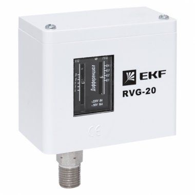 Реле избыточного давления RVG-20-1,6 (1,6 МПа) RVG-20-1,6 EKF от поставщика КабельСпецСтрой Реле избыточного давления RVG-20-1,6 (1,6 МПа) RVG-20-1,6 EKF от поставщика КабельСпецСтрой