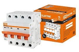 Выключатель автоматический 40А 4П четырехполюсный характеристика C 6кА ВА47-60 SQ0223-0129 TDM от поставщика КабельСпецСтрой