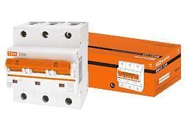 Выключатель автоматический 50А 3П трехполюсный характеристика D 15кА ВА47-125 SQ0208-0032 TDM от поставщика КабельСпецСтрой