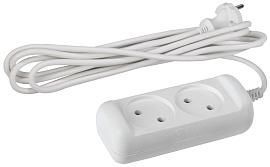 Удлинитель без заземления U-2-5m 2 гнезда 5м ПВС 2х1мм2 10А (20/600) ( U-2-5m-2x1 ) Б0028361 ЭРА от поставщика КабельСпецСтрой